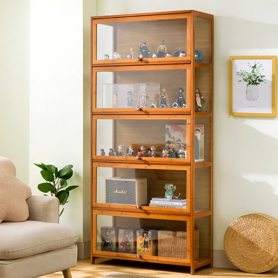 Hand-made display cabinet blind box bar toy model storage box acrylic imitation glass transparent display cabinet storage rack