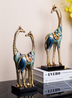 欧式复古母子鹿情侣餐厅简约摆件