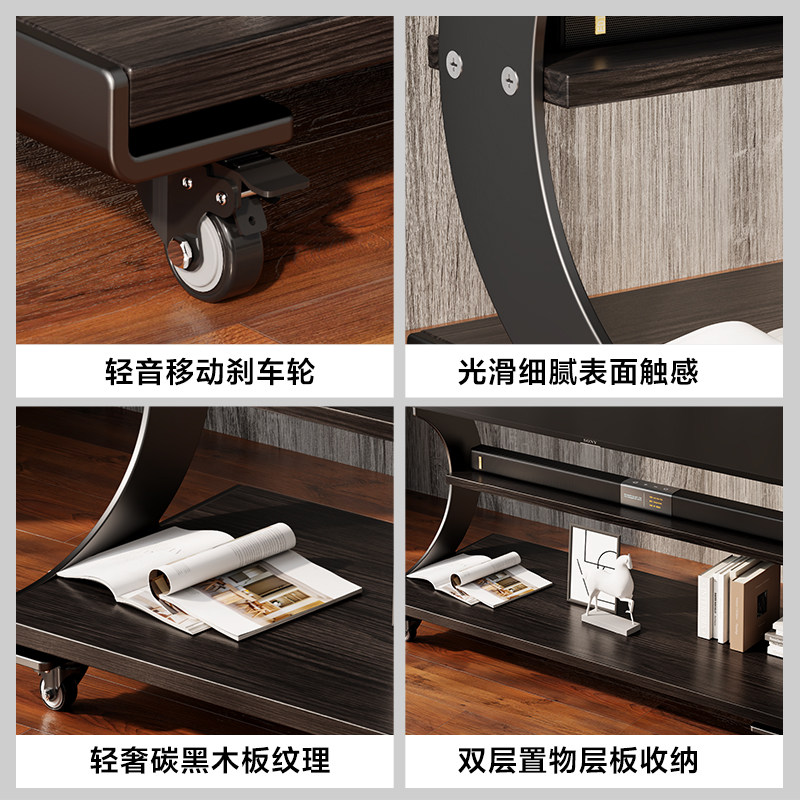 Movable TV stand large size floor-standing mobile cart 75/85/98/100 inch universal hanger