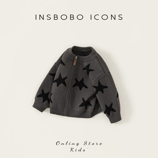 INSbobo boys sweater jacket autumn and winter new style