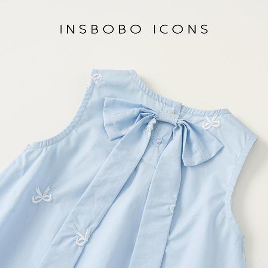 INSbobo女童连衣裙无袖儿童裙子夏款2025新款夏女宝宝公主裙洋气