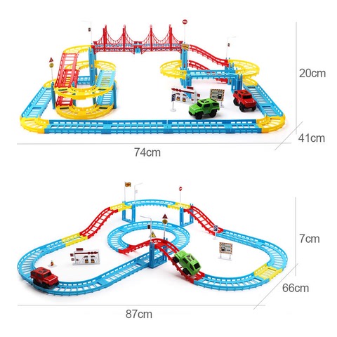 儿童玩具电动轨道车赛车跑道益智赛道拼装汽车小火车男孩3-6岁4-5