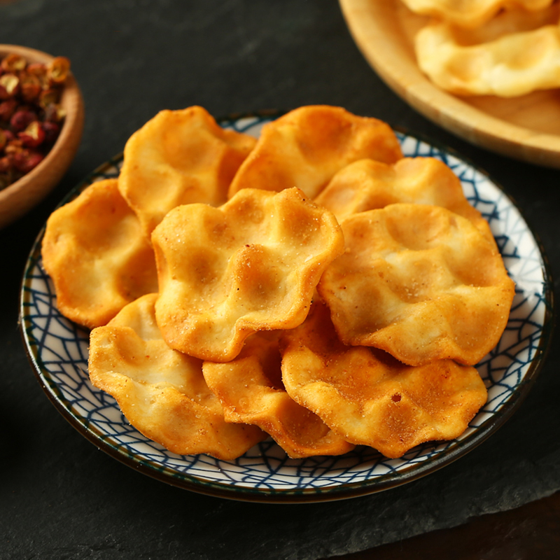 红谷林石头饼花椒小石头饼陕西山西特产小吃零食麻辣饼干石子馍 - 图1