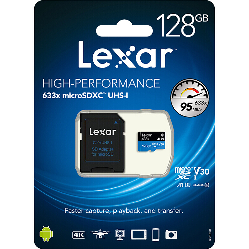 雷克沙（Lexar） TF卡128G 633X 手机平板内存卡 class10高速tf卡 - 图2