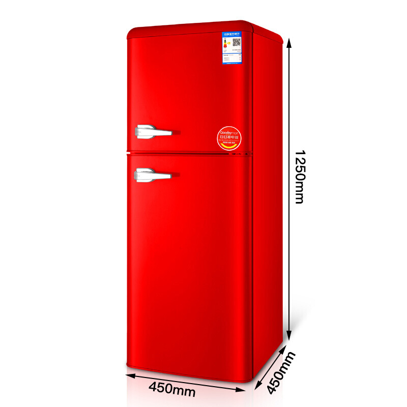 新品 升复古冰箱型双开门式家用厨房宿舍商用节能冷藏冷冻 156 志高 新品 升复古冰箱型双开门式家用厨房宿舍商用节能冷藏冷冻 156 志高