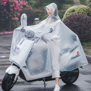 电动车摩托车时尚雨披加厚全身长款