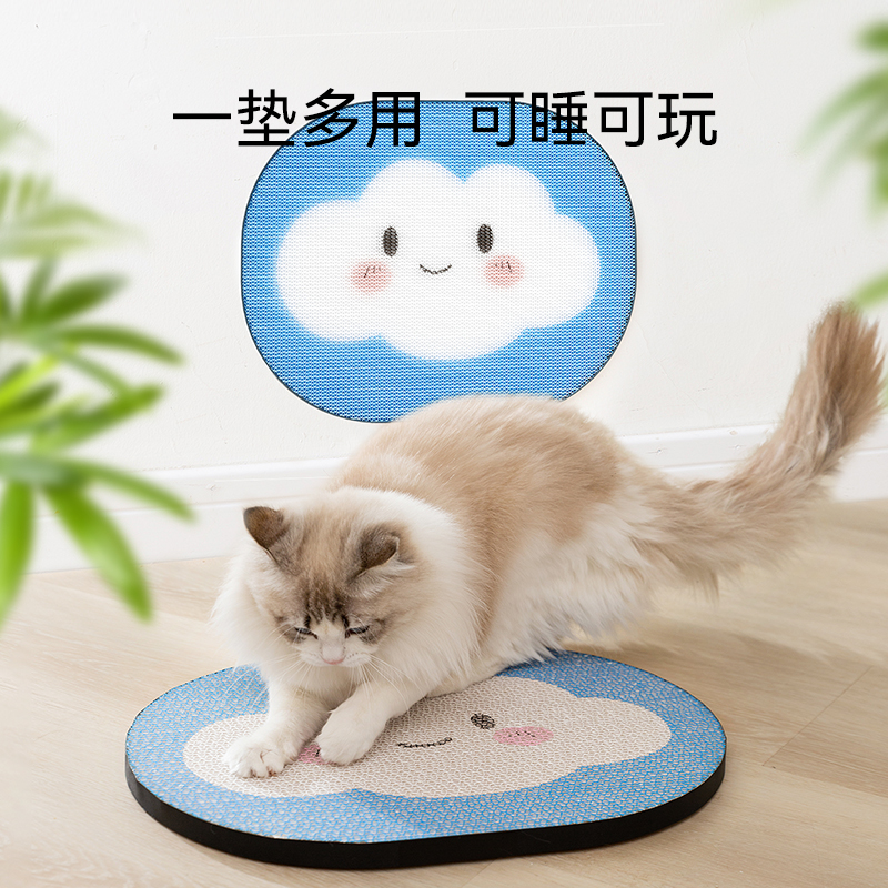 猫抓板耐磨不掉屑猫爪板猫抓柱剑麻沙发防猫抓猫抓垫立式墙贴小猫-图2