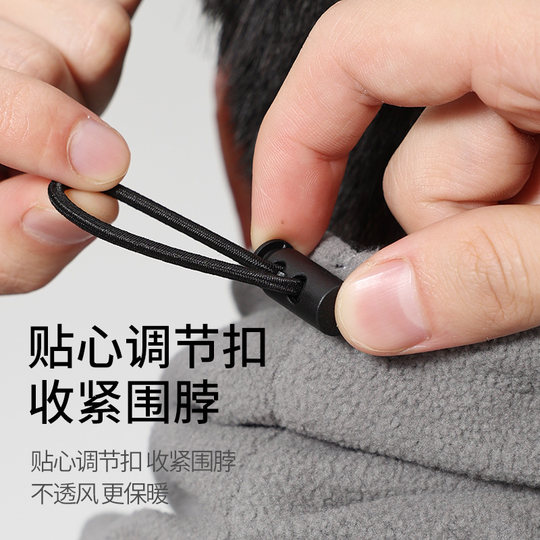 李宁骑行保暖围脖套男面巾户外骑车秋冬季加绒加厚护颈防风围巾女