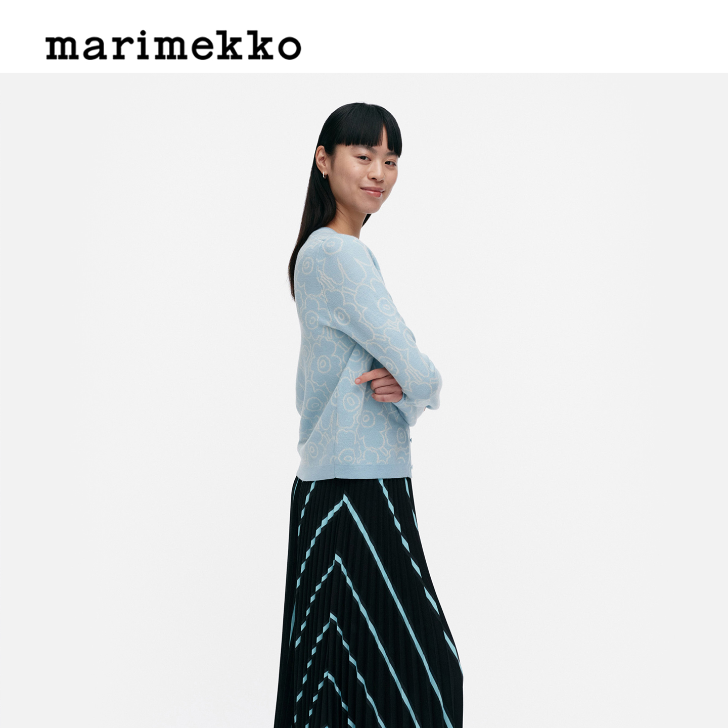 圣诞礼物Marimekko【Unikko游霓可】25早秋女士长袖针织开襟 - 图2