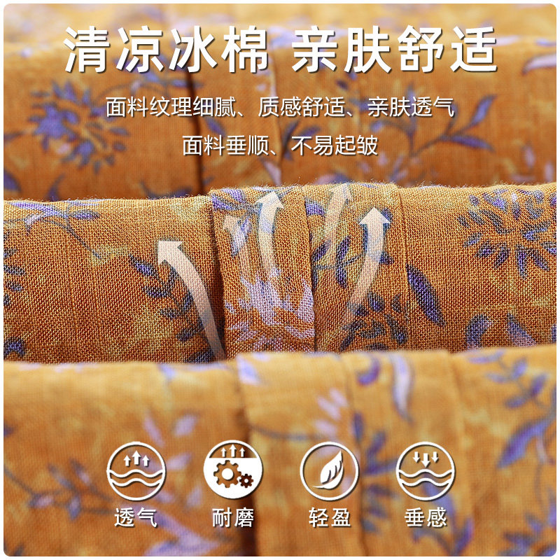 妈妈夏装纯棉t恤短袖夏季洋气奶奶 雅诗黎中老年女装