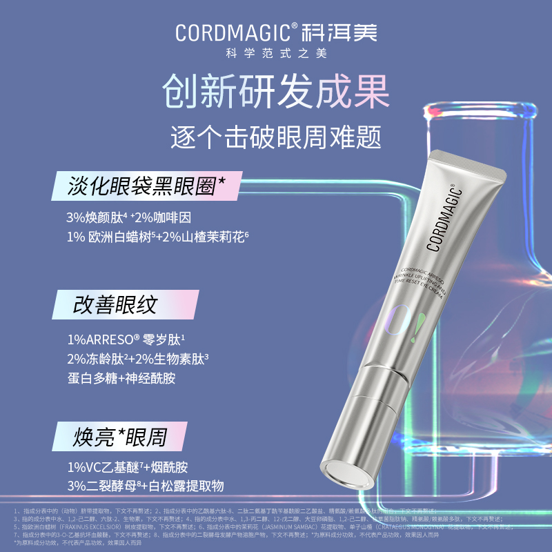 科洱美零岁肽抚纹焕龄眼霜淡化黑眼圈细纹抗皱紧致眼周提拉保湿女