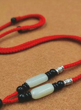 吊坠挂绳女款高档高品质吊坠挂绳玉器挂绳藏银项链绳手工编织绳可