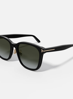 TF墨镜时尚蔡司偏光太阳镜板材方框男大脸黑色防紫外线配近视墨镜