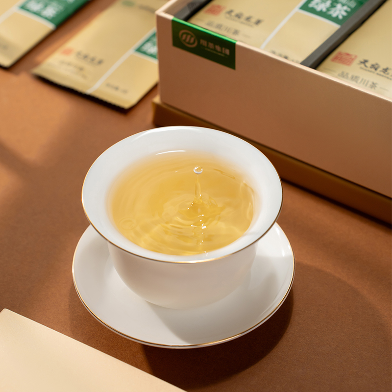 天府龙芽茶叶2024年新茶四川高山特级明前嫩芽绿茶高档礼盒装100g