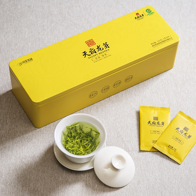 2022新茶天府龙芽川茶高山云雾特级明前雀舌礼盒绿茶120g