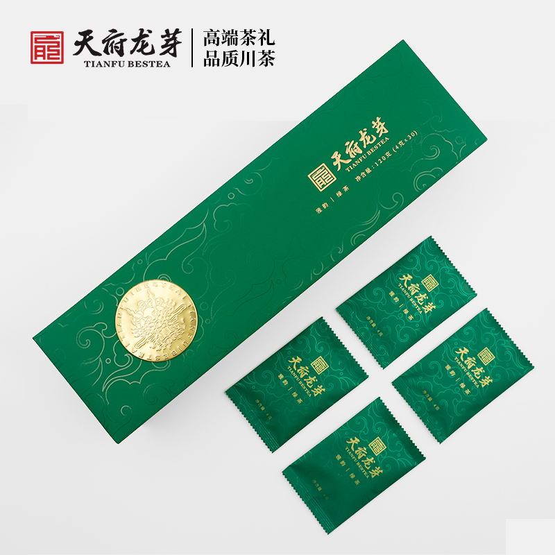 2024年新茶天府龙芽雅韵绿茶明前特级雀舌春茶高档茶叶礼盒装120g