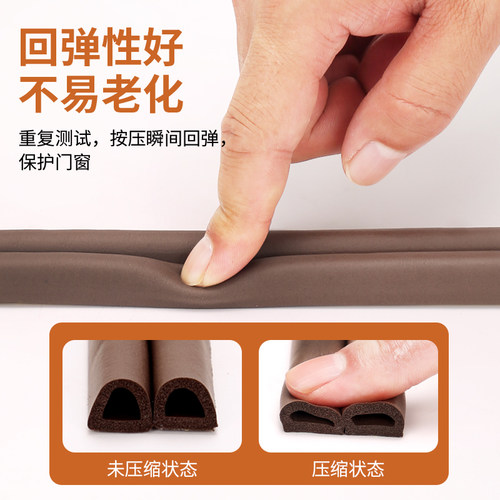 门窗密封条自粘型防盗门木门缝隙门底隔音窗户防风保暖门框防撞条 - 图0