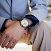Self-operated photodynamic waterproof watch for men
