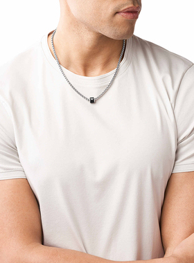 自营阿玛尼项链男黑色小蛮腰潮