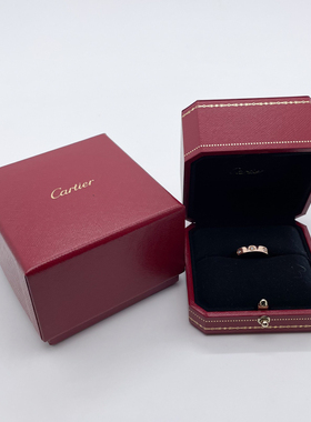 【自营】中古99新卡地亚LOVE系列镶8颗钻石宽4毫米玫瑰金戒指