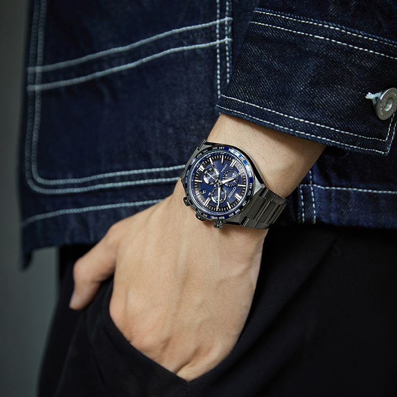 【自营】西铁城手表男ATTESA舒博钛商务休闲电波表钢带男表CB5967 - 图1