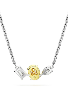 【自营】SWAROVSKI施华洛世奇三钻女项链黄色520礼物5668277礼盒