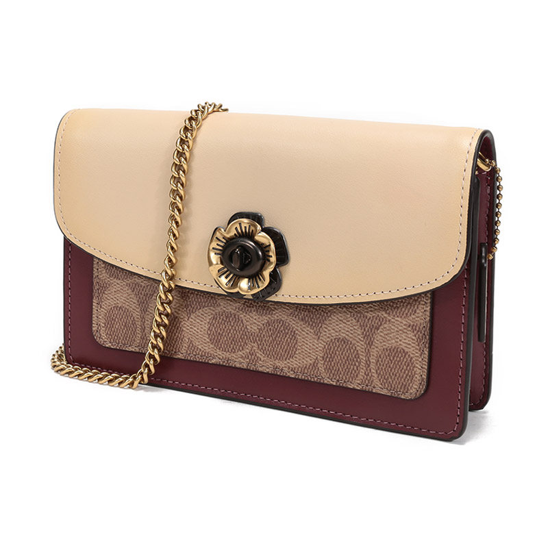 【自营】coach女士经典山茶花小方包 天猫国际自营时尚范女士包袋