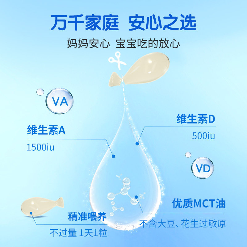 【自营】a2紫白金3段奶粉900g*3罐+witsbb健敏思维生素AD软胶囊