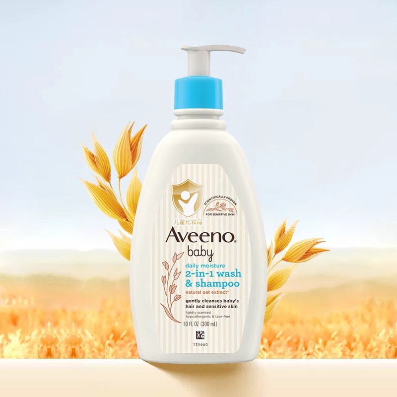 【自营】Aveeno/艾惟诺婴儿童宝宝每日倍护洗发沐浴露二合一300ml - 图0