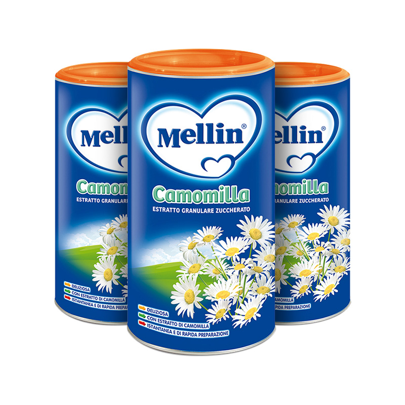 天猫国际母婴直营【直营】意大利原装进口Mellin菊花晶菊婴幼儿清火花茶200g*3罐1
