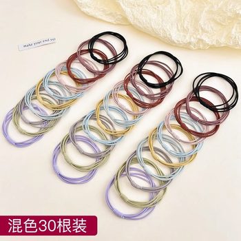 Temperament High Ponytail Hair Tie Women's Rubber Band Hair Rope ຄວາມຍືດຫຍຸ່ນສູງແລະທົນທານເຊືອກຜົມສີດໍາ 2024 ຮູບແບບໃຫມ່