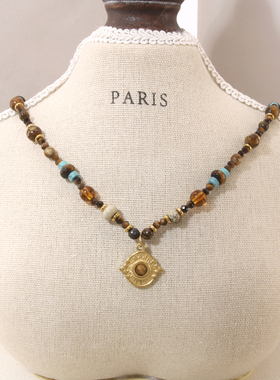 多巴胺串珠不掉色项链短款锁骨链