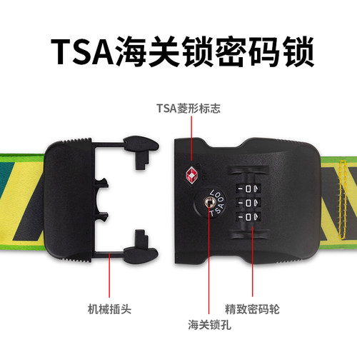 行李箱密码锁挂带旅行拉杆箱包打包固定绑带托运加固安全防盗捆绑 - 图0