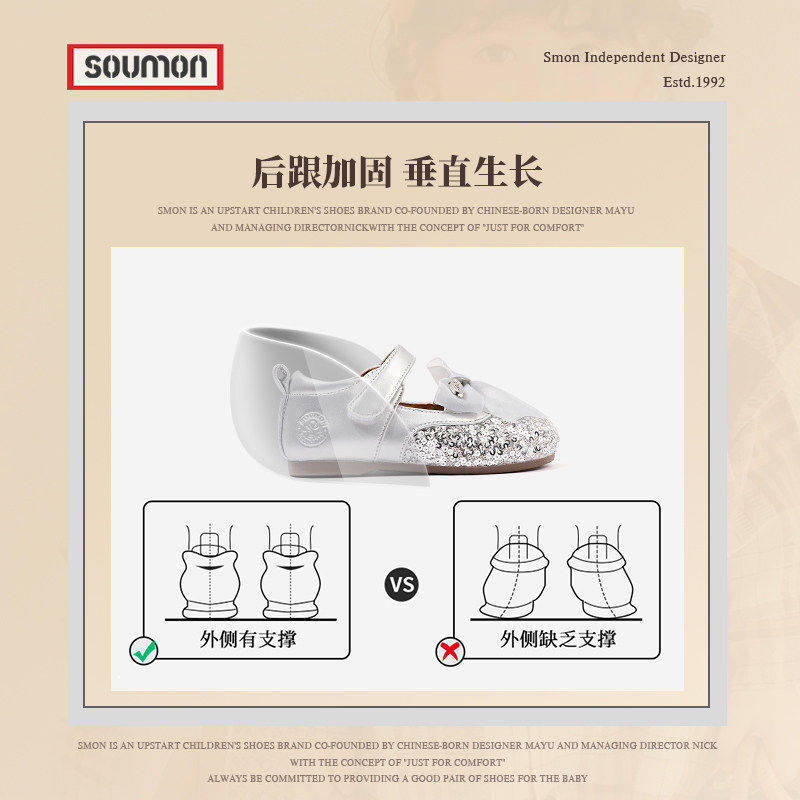 书萌甜美女童玛丽珍鞋2026春秋新款蝴蝶结亮片公主鞋软底百搭皮鞋,淘宝优惠券,粉丝福利购,淘宝优惠卷