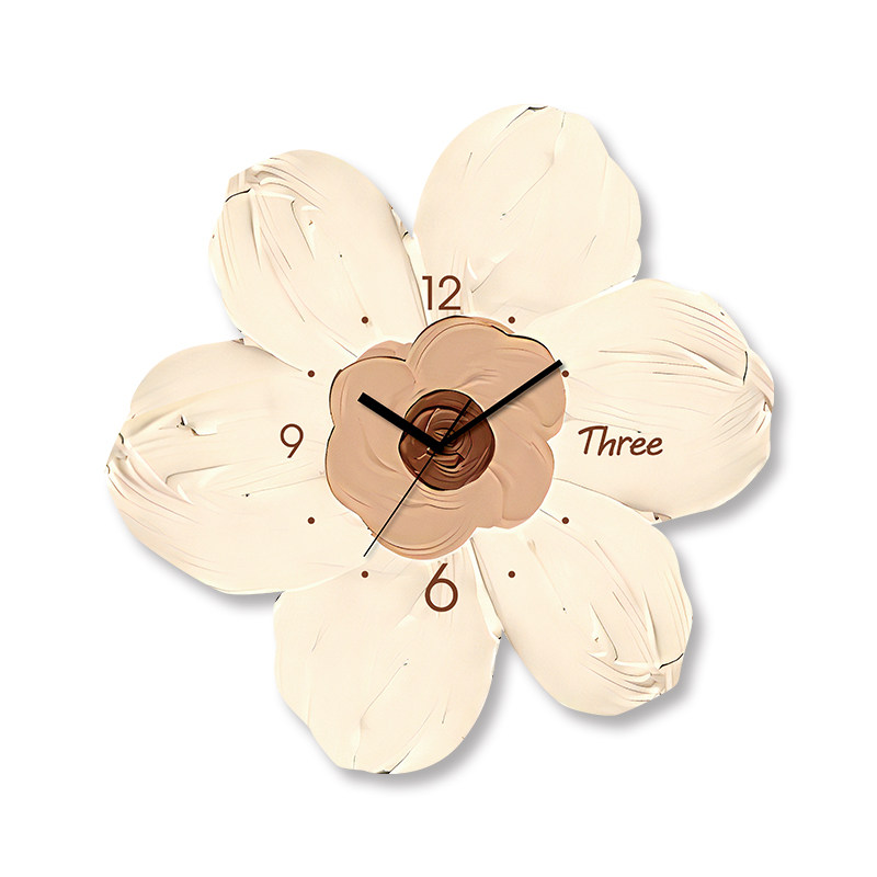 Deheng living room flower luminous wall clock