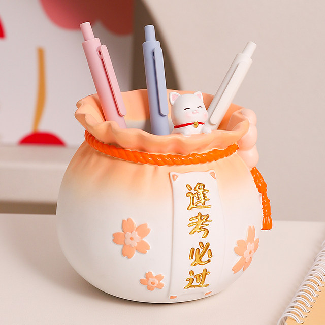 Creative cat pen holder ornaments inspirational birthday gift
