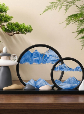 时来运转流沙画摆件高级感装饰品