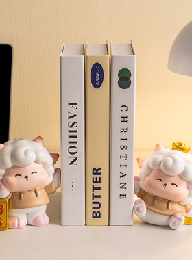 治愈情绪绵羊书档酒柜桌面装饰品