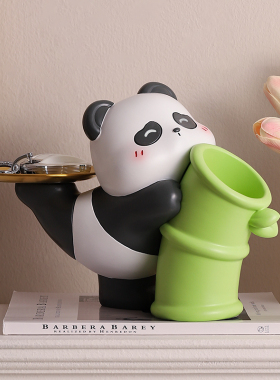 可爱熊猫文创摆件桌面装饰品礼物
