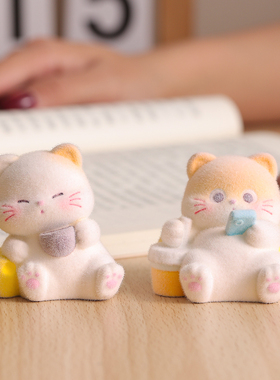 可爱植绒猫猫小摆件情绪稳定好物