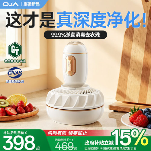 OJA果蔬清洗机食材净化洗蔬菜水果神器全自动家用声波消毒去农残 - 图0