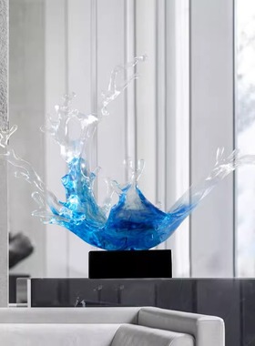 风生水起抽象雕塑摆件玄关客厅酒店大堂摆设简约现代装饰品工艺品