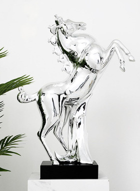 欧式现代家居饰品大堂会所大型马摆件雕塑装饰品创意工艺品摆设