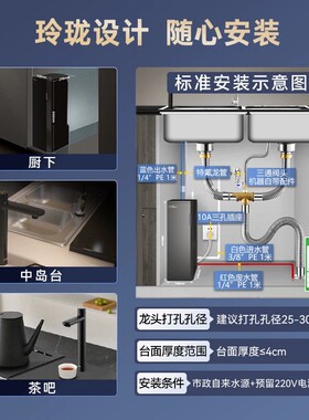 康丽根净水器加热家用直饮一体机