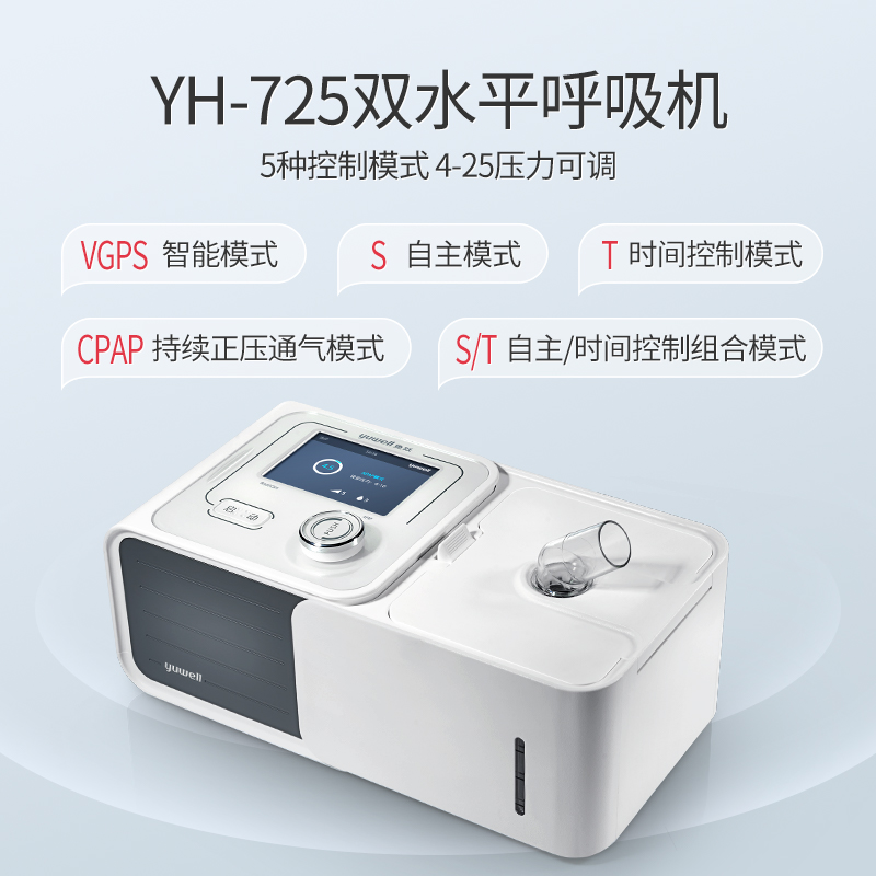鱼跃双水平呼吸机yh720725医用家用慢阻肺气肿无创呼吸暂停综合征-图0