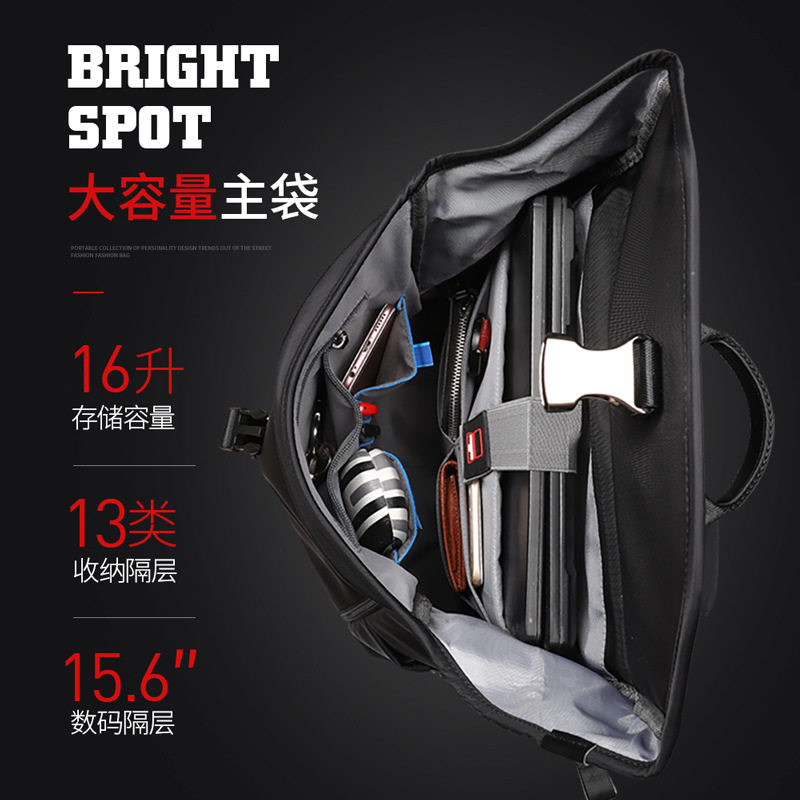 mk男2021新款时尚出差大学生电脑包 partyplus双肩背包