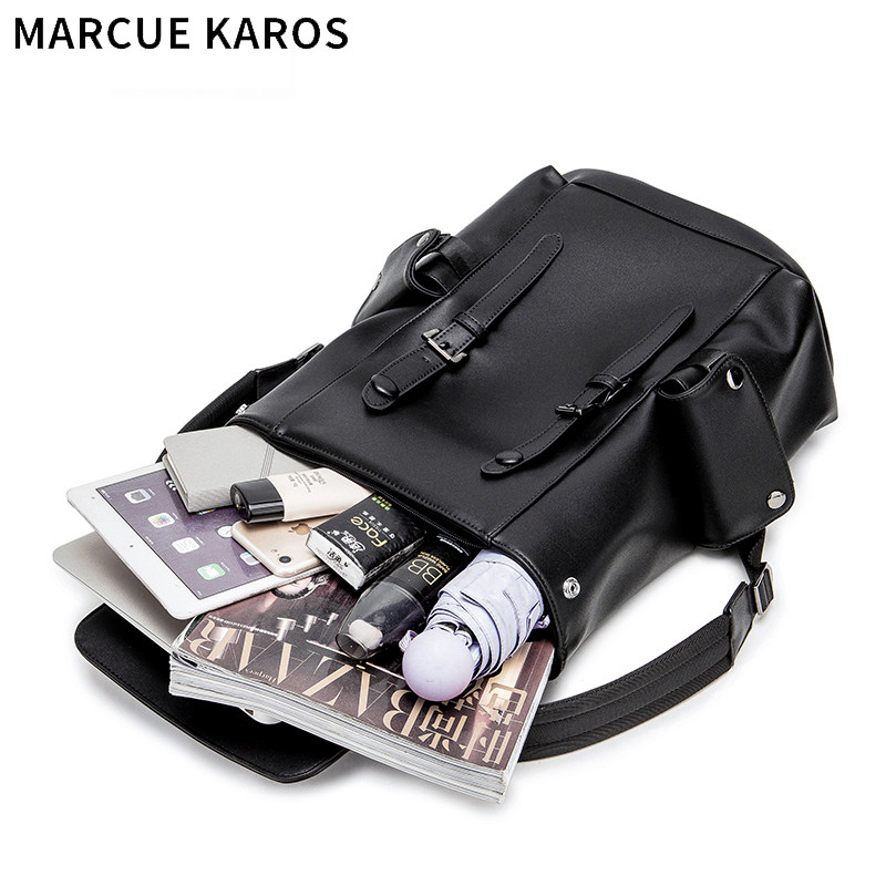 mk男真皮休闲商务夏季16寸旅行包 partyplus双肩背包