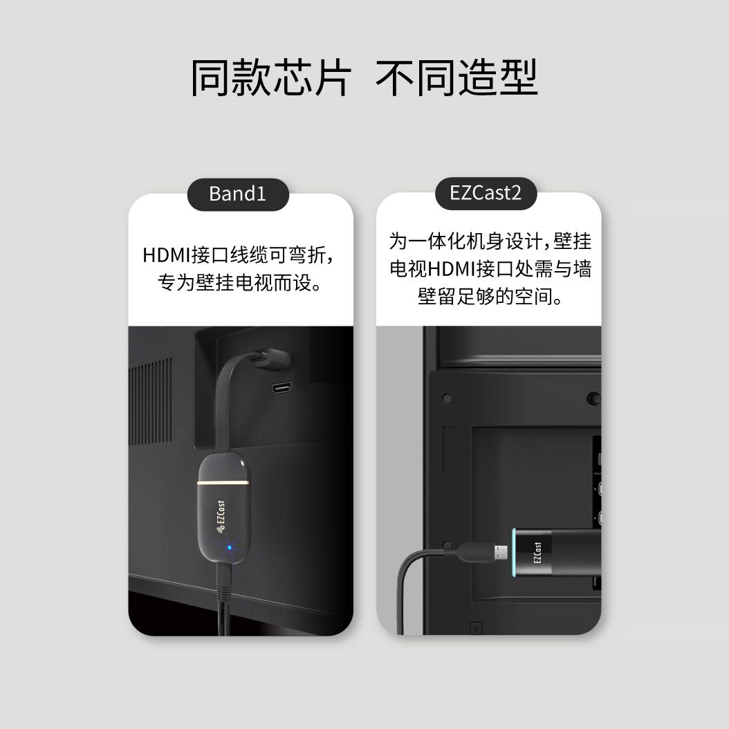 EZCast 2高清4K无线投屏器手机连电视转接器苹果安卓电脑HDMI同屏 - 图1