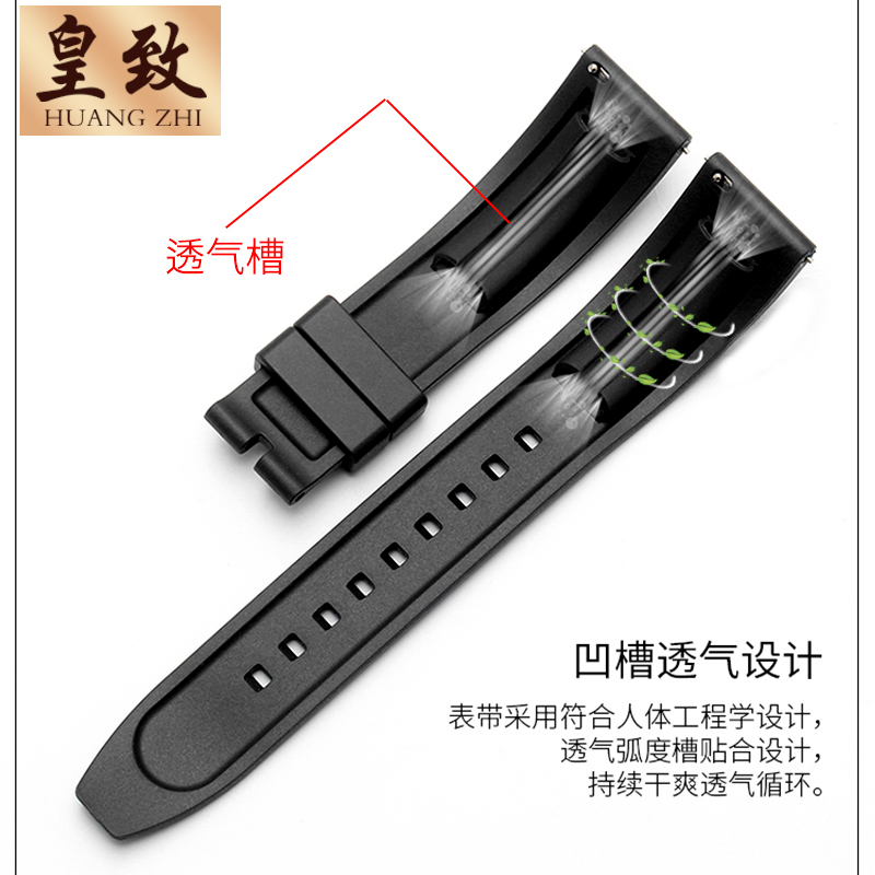 适用雷达硅胶手表带RADO库克船长晶璨钻霸R3250橡胶表链20 21mm男