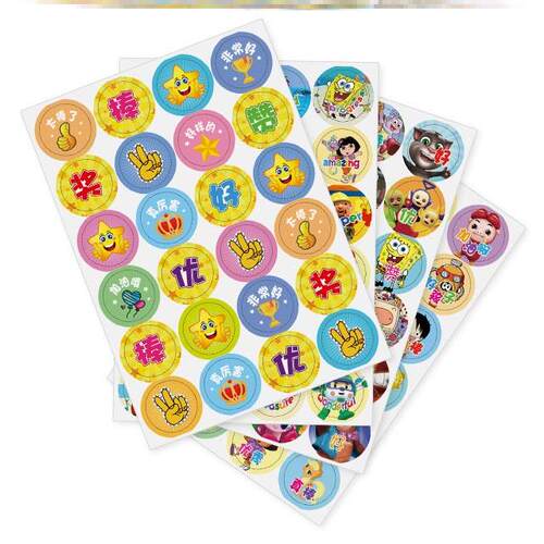小红花小孩家用sticker儿童教师英文奖励宝宝奖励贴纸儿童表扬贴 - 图2